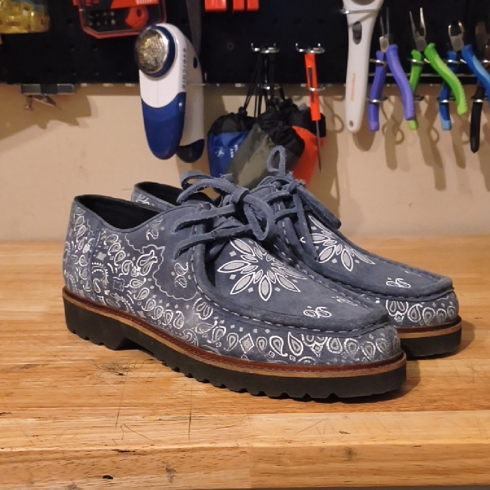 Men's Blue Paisley Urban Outfitters Shoes